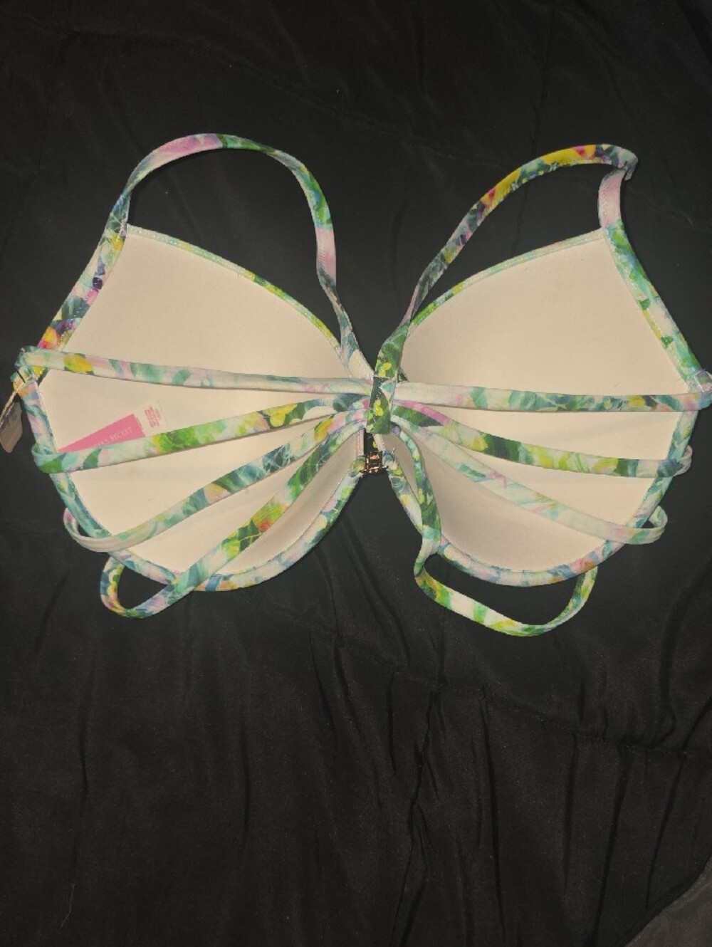 Victoria's Secret Floral Green and Pink Push-Up Bra - Picture 2 of 3